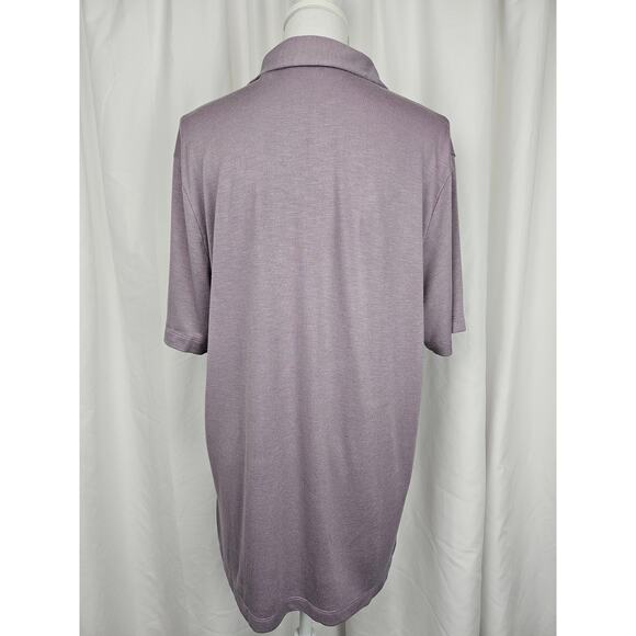 THEORY MEN’S PURPLE POLO SHIRT – SIZE XL – SHORT SLEEVE – MODAL BLEND - Picture 2 of 8